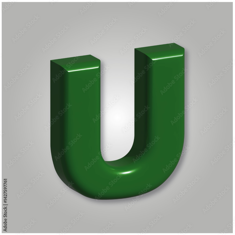 Letter T Green 3D Metalic View.ai Letter T Green 3D Metalic View.ai