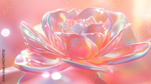 Iridescent Rose Dreamy Pastel Bloom. (1)