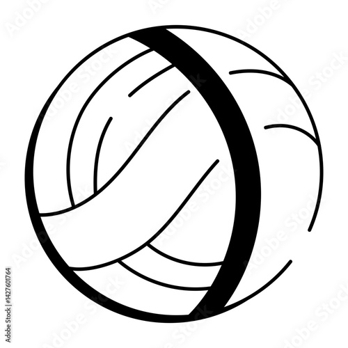 A hand drawn style icon of dodgeball
