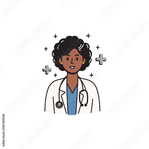 a doctor vector image, female doctor image vector, occupation doctor image vector, healthcare doctor avatar image vector.