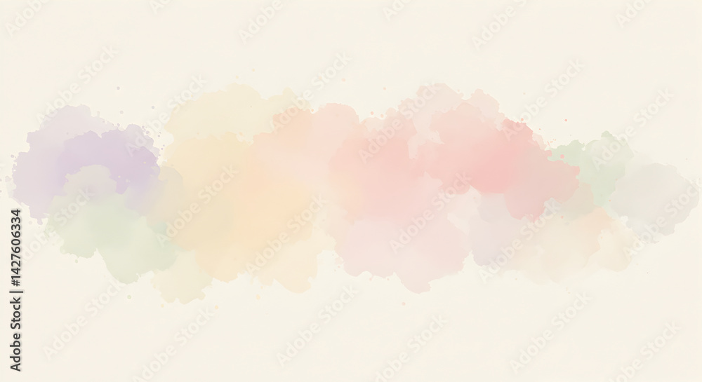 Obraz premium Delicate Pastel Watercolor Wash Background for Creative Design Projects