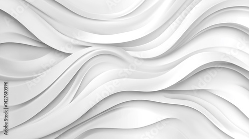 A close-up view of flowing fabric featuring elegant with white satin textures, Abstract swirling silk A symphony of design, Luxurious metallic fabric with dynamic flow.