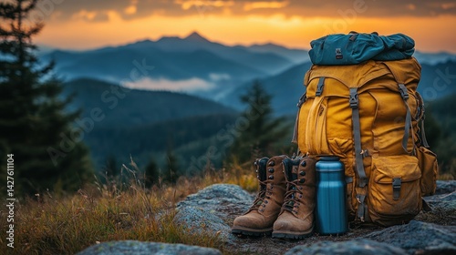 Sunset Hike Gear: Backpack, Boots & Mountain Views