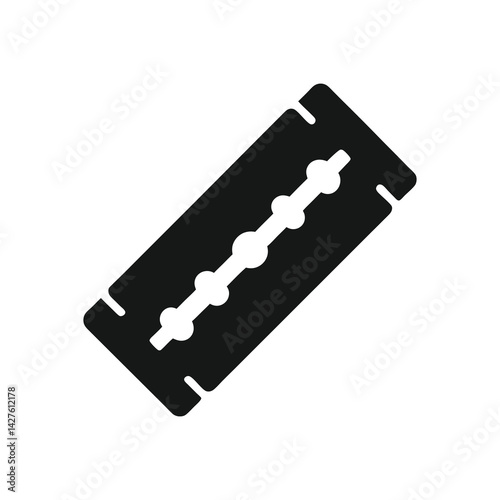 Razor blade icon of silhouette vector illustration on white