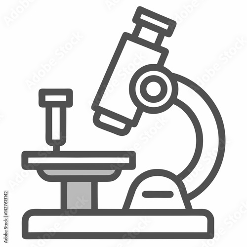microscope isolated on white