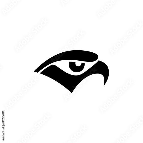 Stylized eagle eye vector illustration, concept for logo design, branding, and corporate identity