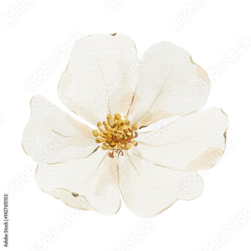 Fototapeta Naklejka Na Ścianę i Meble -  white flowers from watercolor