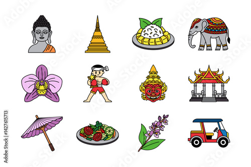 thailand culture food and thai boxing collection