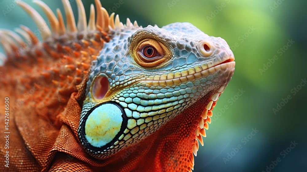 Fototapeta premium close up of a iguana