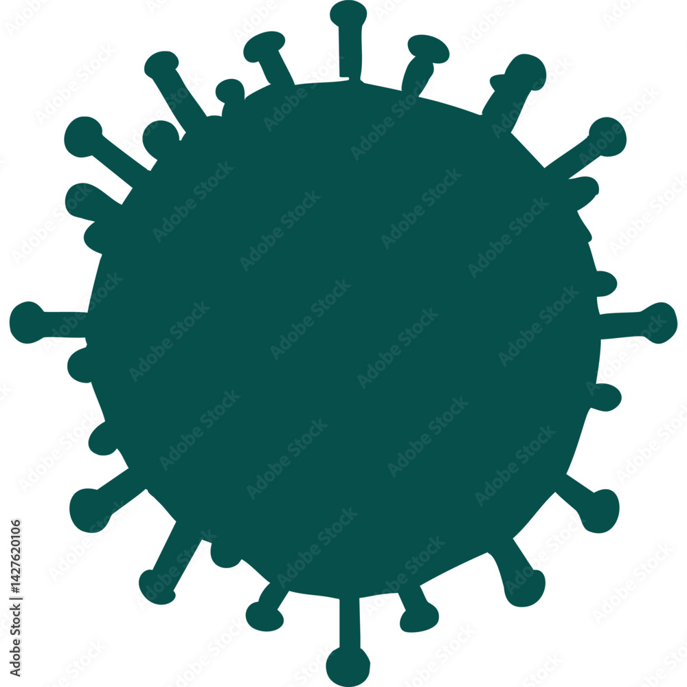 Fototapeta premium Silhouette Virus Shape