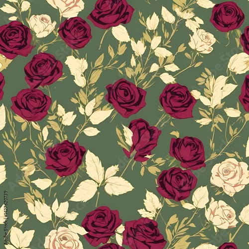 Seamless Rose Pattern
