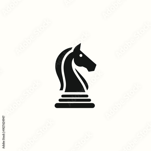 Chess horse logo