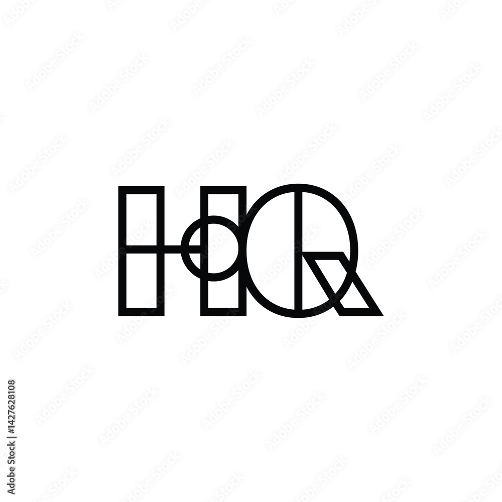 HQ monogram logo design letter text name symbol monochrome logotype alphabet character simple logo HQ monogram logo design letter text name symbol monochrome logotype alphabet character simple logo