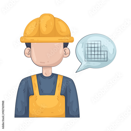 Illustration of Construction Worker 