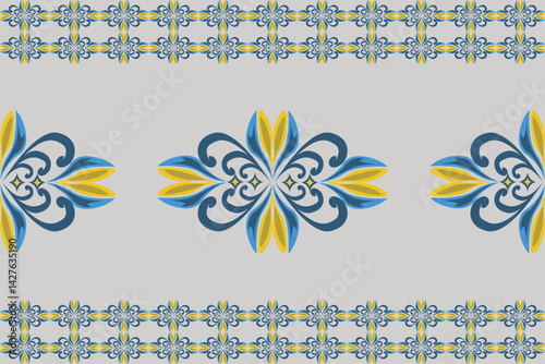 set of floral elements
