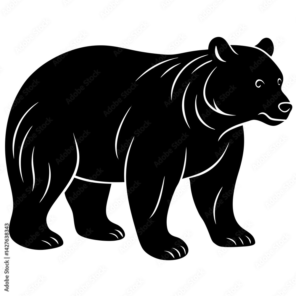 black silhouette of a Koala Bear animal black silhouette of a Koala Bear animal