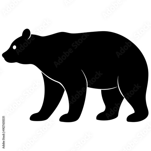 black silhouette of a Koala Bear animal  