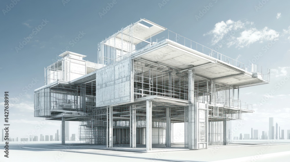 Modern architectural design, structure, and concept