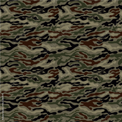 seamless camouflage AOP