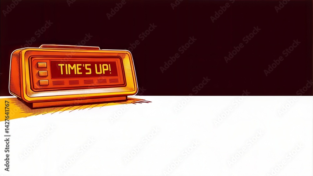 Time’s Up Alarm Clock on Solid Background – Deadline Pressure, Last-Minute Work Urgency, and Procrastination Consequences for Motivational Content, Office Stress Memes, and Productivity Articles Time’s Up Alarm Clock on Solid Background – Deadline Pressure, Last-Minute Work Urgency, and Procrastination Consequences for Motivational Content, Office Stress Memes, and Productivity Articles