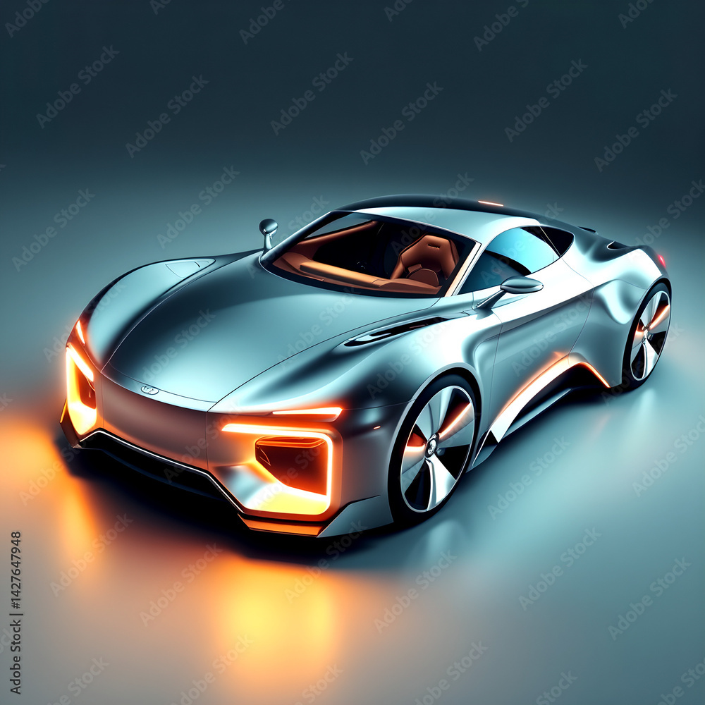 sports car on black background sports car on black background