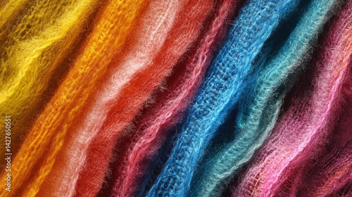 Abstract Colorful Textile Background With A Soft, Textured Surface.  A Perfect Material For Crafts, Fashion, Or Design Elements.