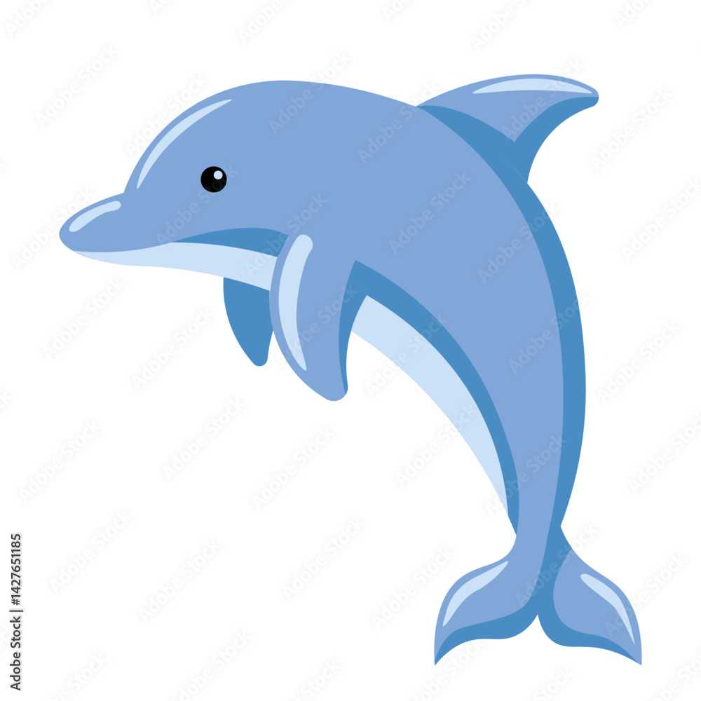 Fototapeta premium dolphin jumping isolated on white