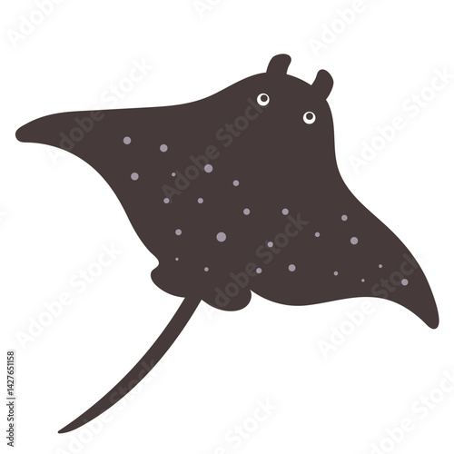 vector illustration of manta ray