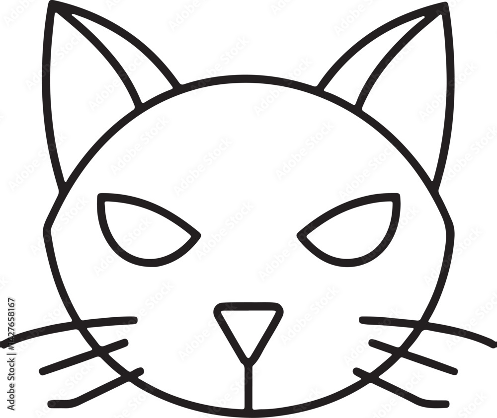 Cat simple icon. Vector ICON all icon Viktor Cat simple icon. Vector ICON all icon Viktor