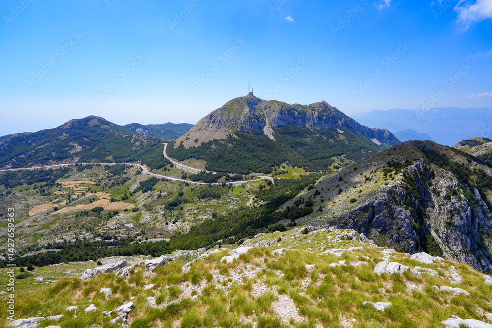 Štirovnik, the highest peak of Lovćen National Park in the heart of Montenegro in the Balkans