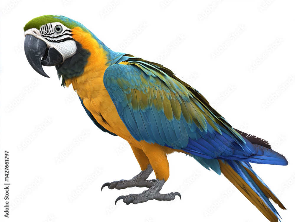 Fototapeta premium blue and yellow macaw ara ararauna