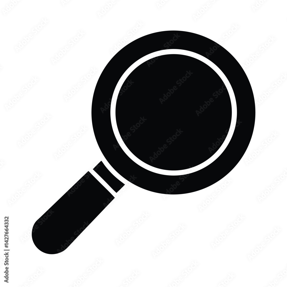 search magnifier stencil icon silhouette vector illustration search magnifier stencil icon silhouette vector illustration