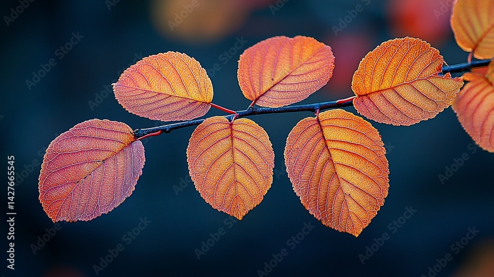 Autumn leaves branch, nature detail, blurred background, fall foliage, website banner Autumn leaves branch, nature detail, blurred background, fall foliage, website banner