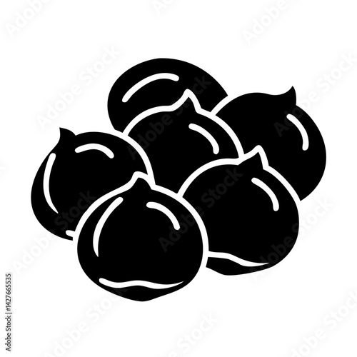 chickpeas icon, chickpeas silhouette vector illustration-simple silhouette illustration of chickpeas,chickpeas vector