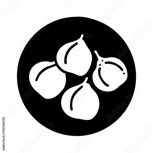 chickpeas icon, chickpeas silhouette vector illustration-simple silhouette illustration of chickpeas,chickpeas vector