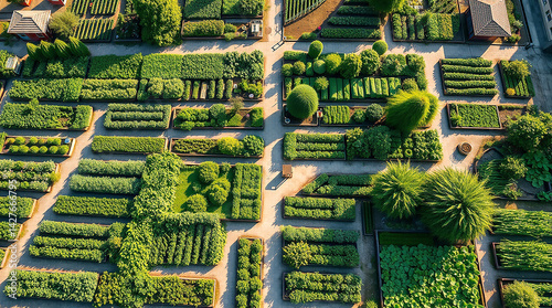 Obraz na płótnie garden- Generated AI w salonie
