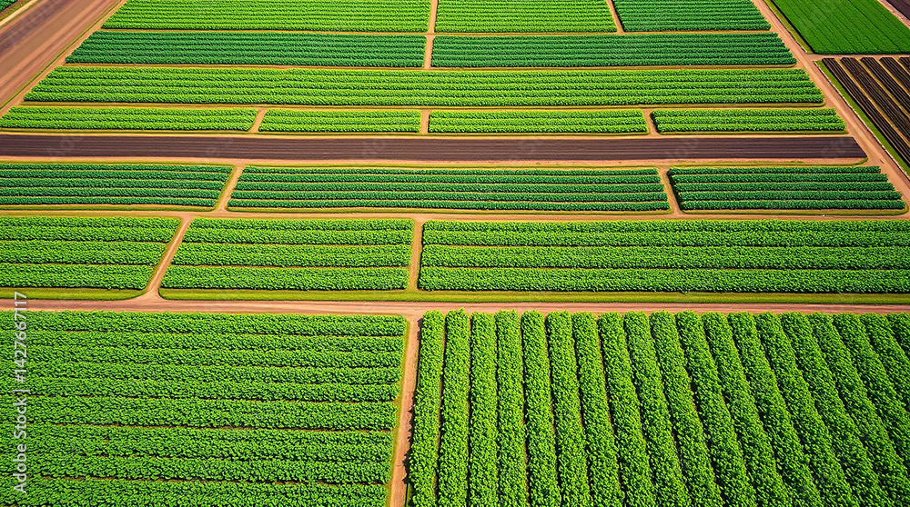 green garden or farm fields - generated AI