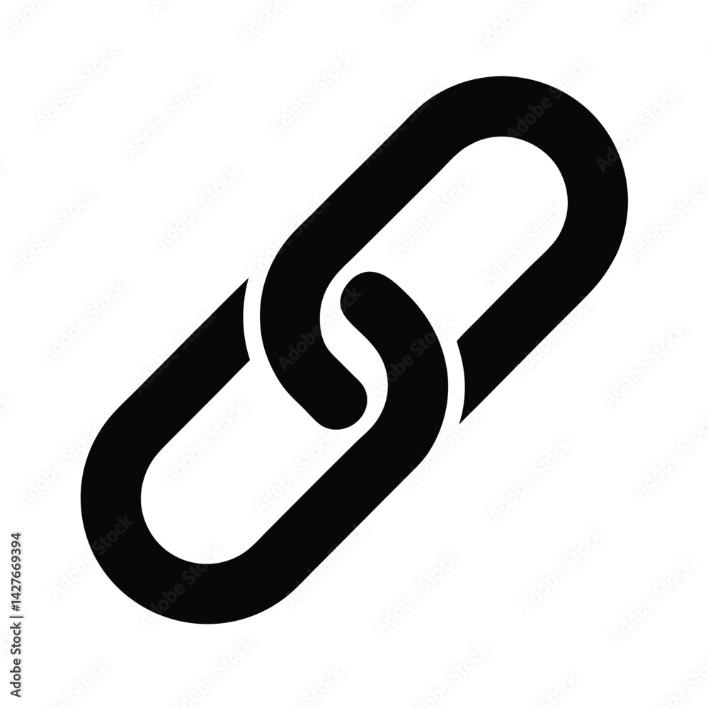 link chain stencil icon silhouette vector illustration link chain stencil icon silhouette vector illustration