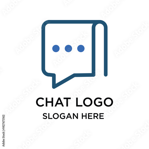 Chat Logo Graphic Design Vector