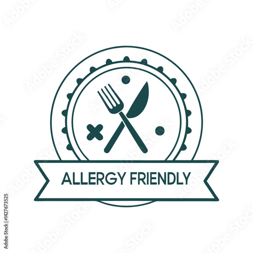 Allergy Friendly Vector Icon for Food Safety.