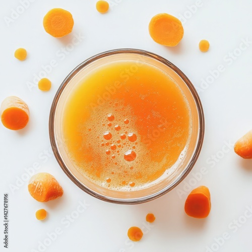 Healthy Pumpkin Spice Smoothie ,Carrot juice on a wooden table ,a peach smoothie with a peach slice on the rim of the glass