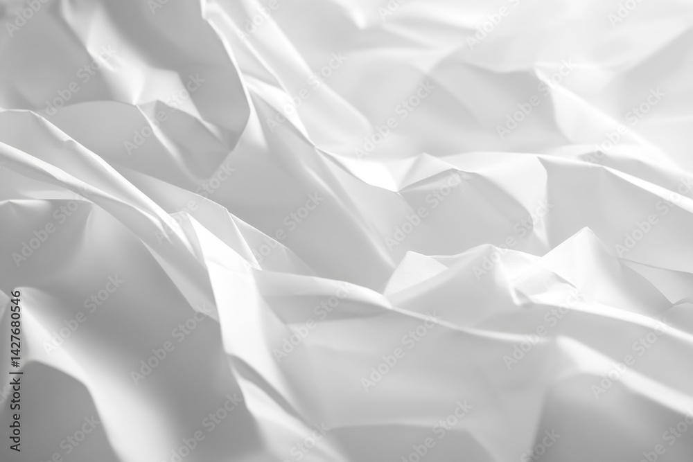 Crisp, crumpled white fabric texture Crisp, crumpled white fabric texture