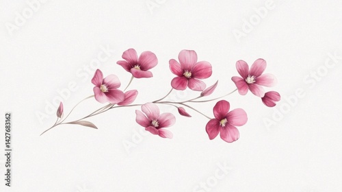 Delicate pink flowers arranged elegantly on a soft background, showcasing natural beauty and artistic design.