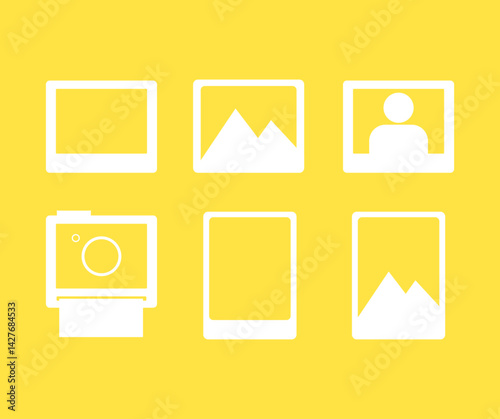 simple polaroid icon design collection
