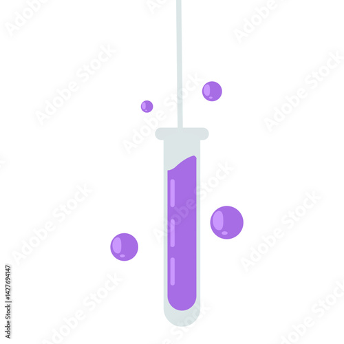 Cute hanging science flasks and test tubes filled with colorful liquids, perfect for classroom decorations, science themes, or creative lab visuals.