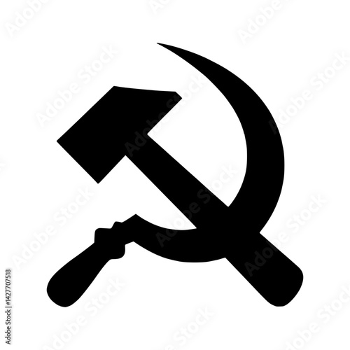 Hammer and Sickle Icon - Vector Symbol