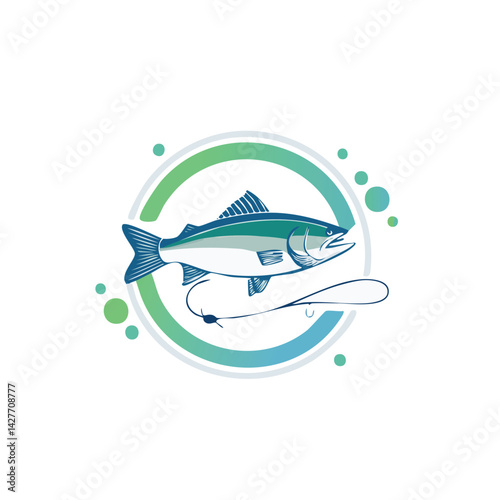 a bass fish and fishing line