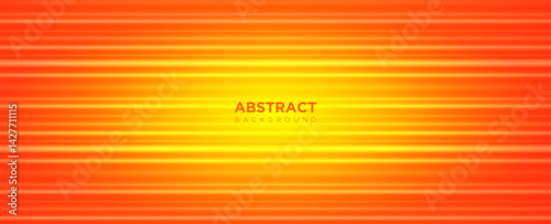 Abstract glowing orange lines background speed effect lines futuristic with flowing bright golden, modern technology vector illustration