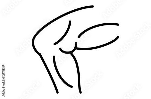 脚の筋肉のベクターイラストアイコンシンプル
