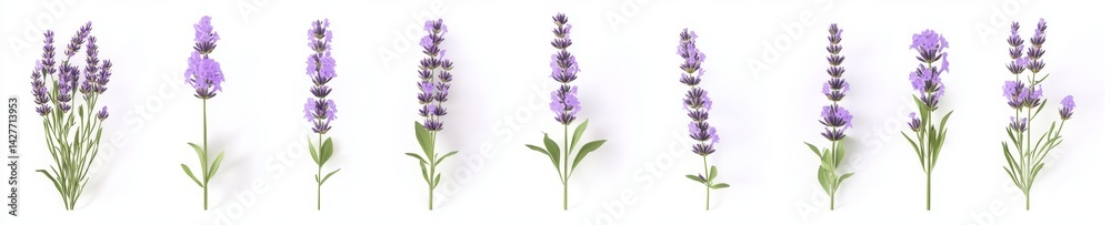 Obraz premium Lavender Blossoms in Various Arrangements
